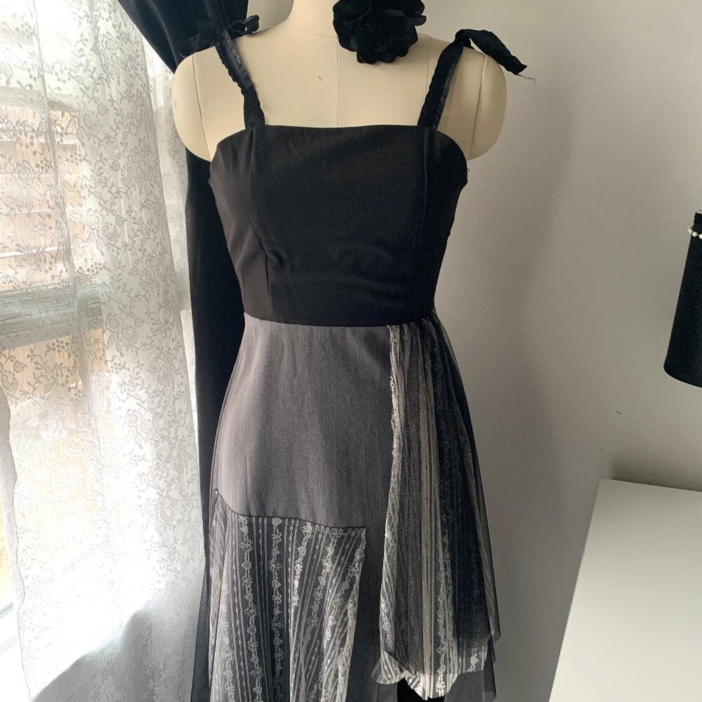 Asymmetrical Strap Midi Dress